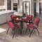 Regency Kahlo Round Table & Chair Sets, 48 W, 48 L, 29 H, Wood, Metal, Plastic Top, Cherry TPL48RNDCHBK47BY - alternate 1